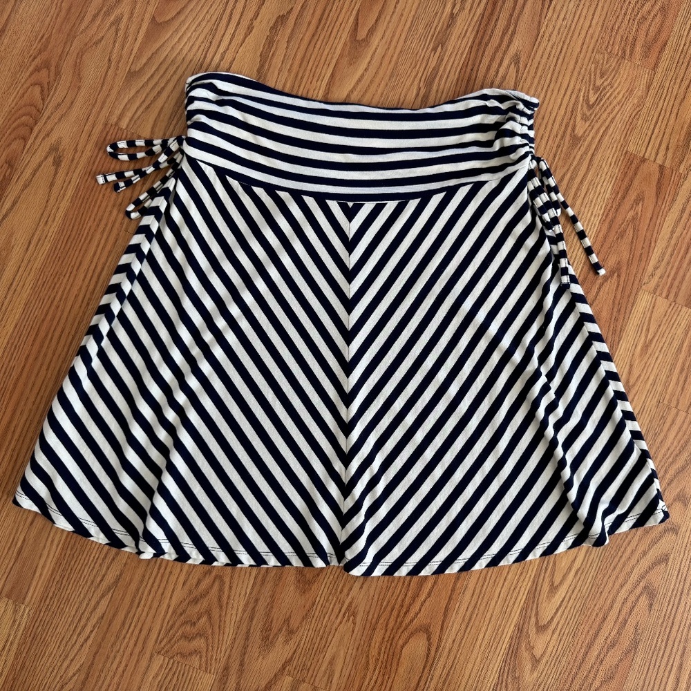 Blue and White striped skirt
